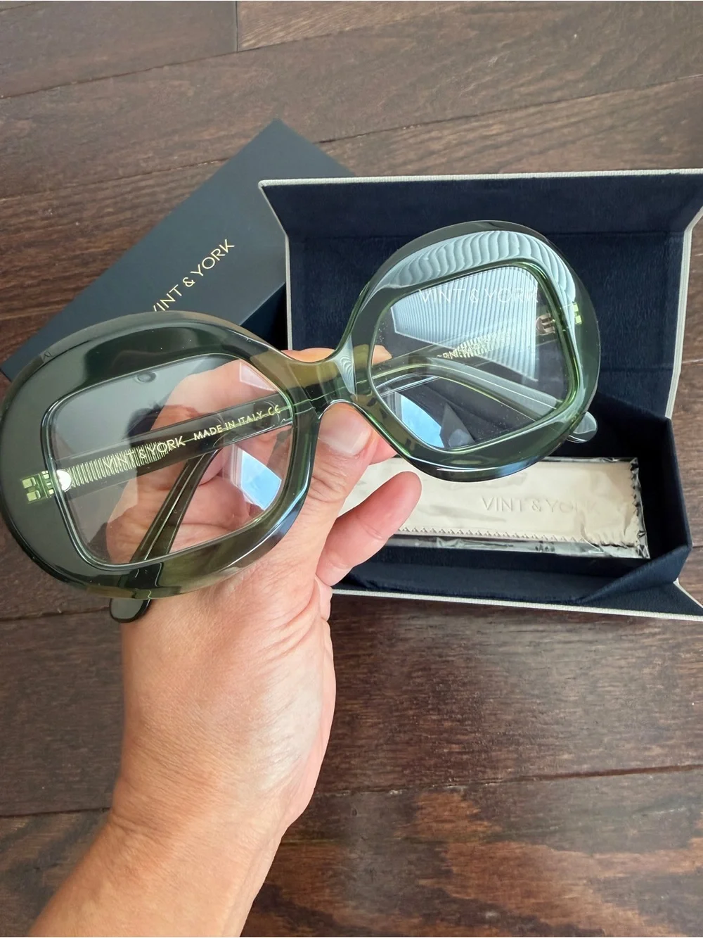 Vint & York Bellissimo Oversized Round Eyewear Glasses - Made in Italy